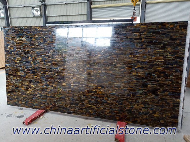 Tiger Eyes Blue and Gold, more blue pattern slabs
