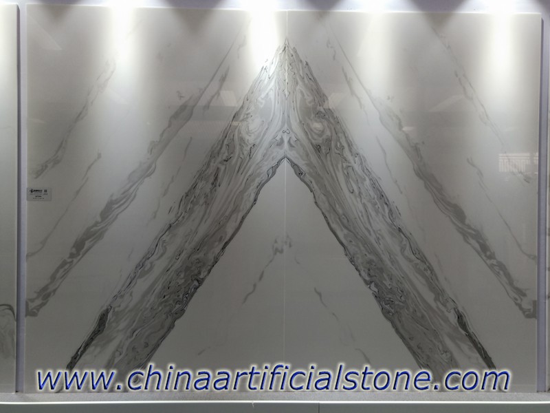Bookmatched Artificial White Onyx Slabs