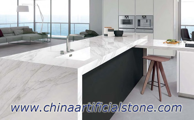 White Marble Look Sintered Stone Countertops
