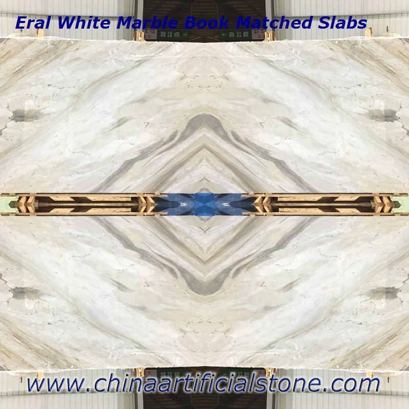 Eral White Marble Book Matched Slabs