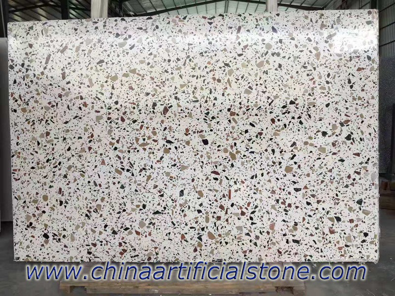 Large Aggregate Terrazzo Slabs for Worktops