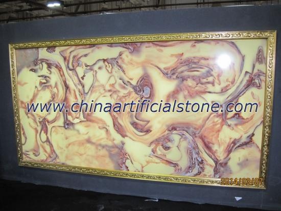 panel de piedra de ónix diseñado
