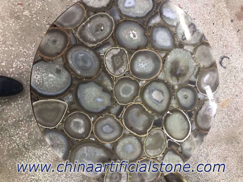 Ágata gris claro semipreciosas piedras semipreciosas translúcidas 
