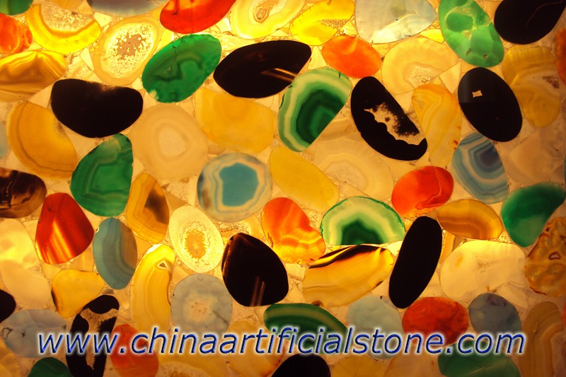 Piedras semipreciosas de ágata multicolor piedras translúcidas 