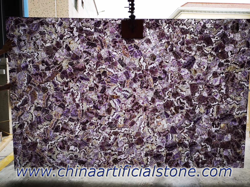 baldosas de piedra amatista púrpura piedra losas 