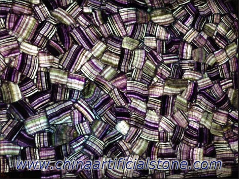 Fluorita púrpura semi preciosas piedras translúcidas losas 