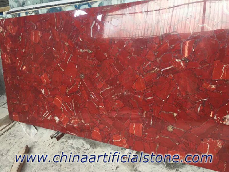 piedras preciosas de mármol rojo azulejos losas encimeras 