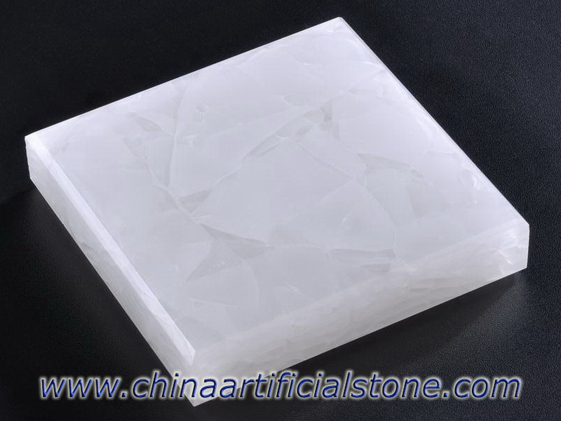 Perla de cristal de jade blanco piedra vidrio2 superficie de vidrio reciclado 