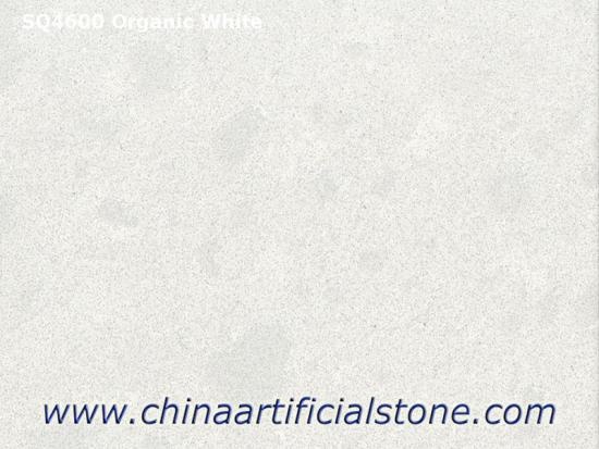 losa de piedra de cuarzo blanco orgánico