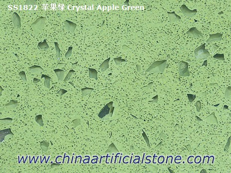 Cristal verde estelar verde chispa losas de cuarzo 