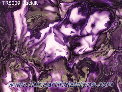 Paneles de losas de piedra artificial sintética de ónix púrpura 