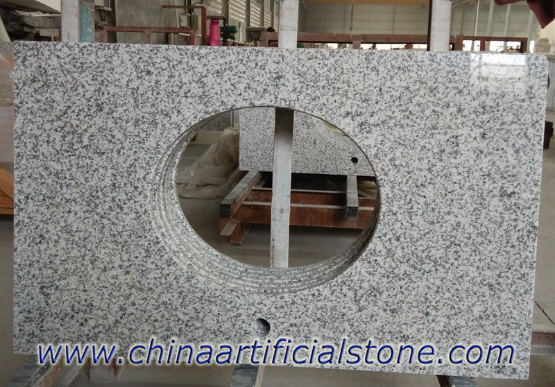 Encimeras de granito blanco gris de China para proyectos comerciales 