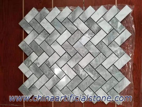 azulejos de mosaicos de dolomita de cuarcita super blanca