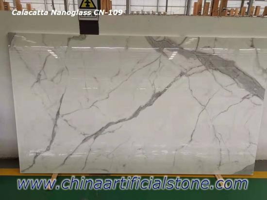 China calacatta nano losas de piedra de vidrio cristalizado cn109