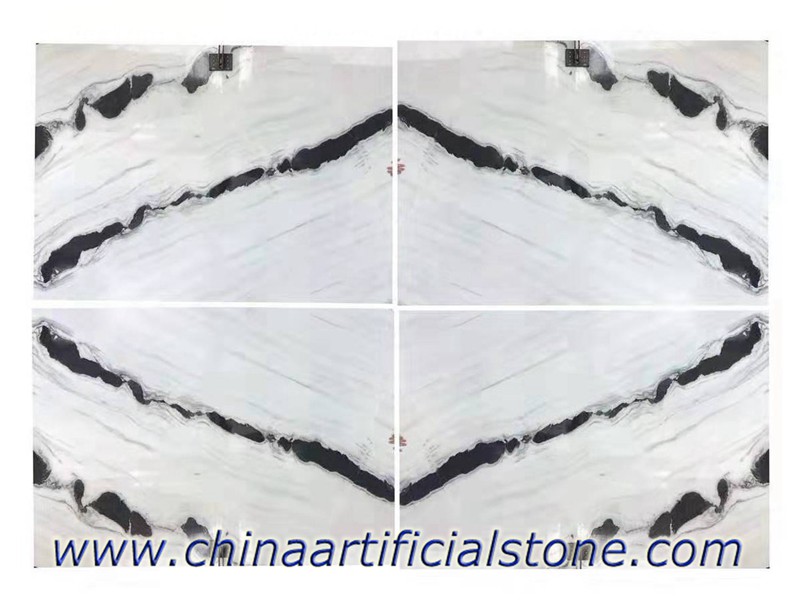 losas de fósforo de libro de mármol blanco panda de china 