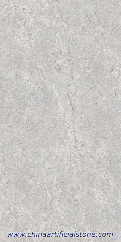 superficie compacta de losas de piedra sinterizada gris pavo 