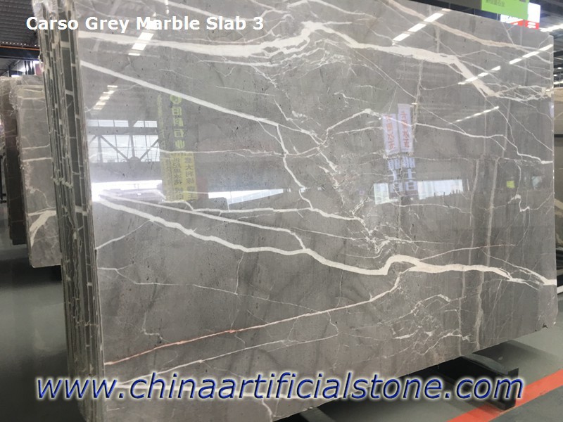 losas de mármol de china carso gray con grandes vetas blancas 