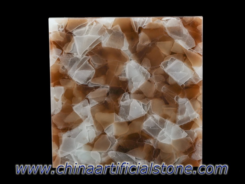 Caramelo Mar de Jade Cristal Glass2 Losas para cubiertas prefabricadas 