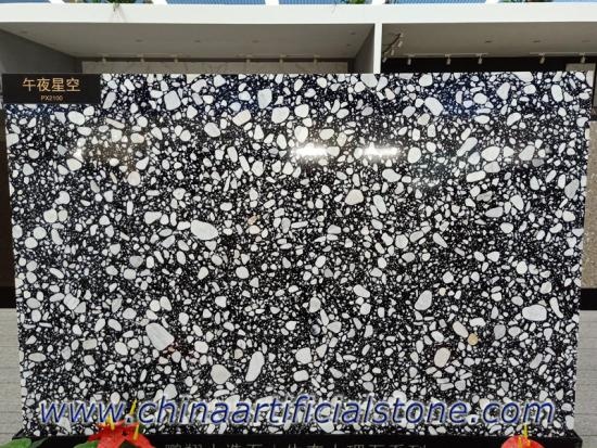 Losa de mármol de resina de piedra aglomerada de China