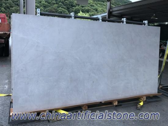 aspecto de mármol gris losa de piedra compacta sinterizada