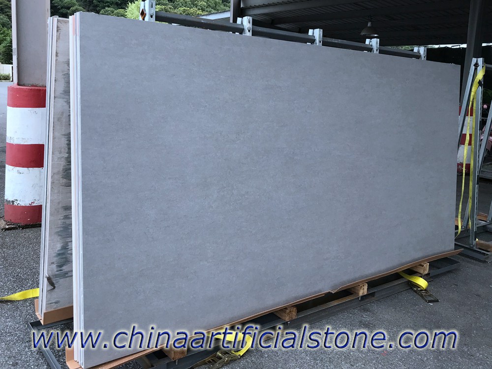 cemento gris hormigón gris losas de piedra sinterizada mate 